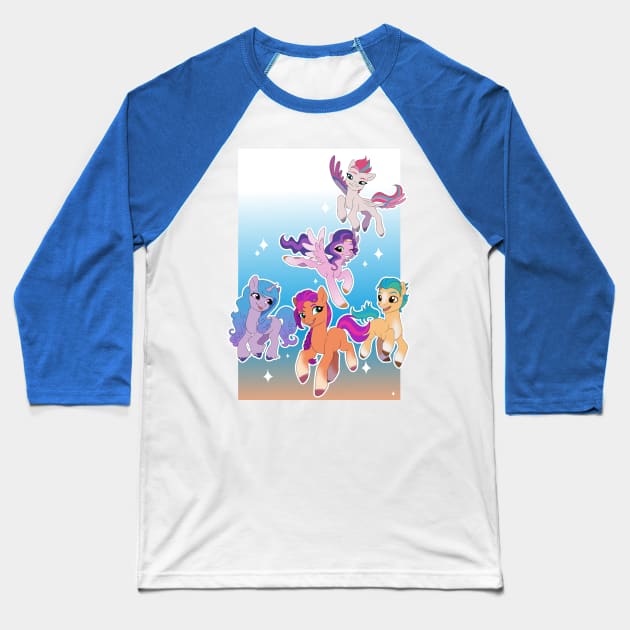 My Little Pony G5 Baseball T-Shirt by zeann_art